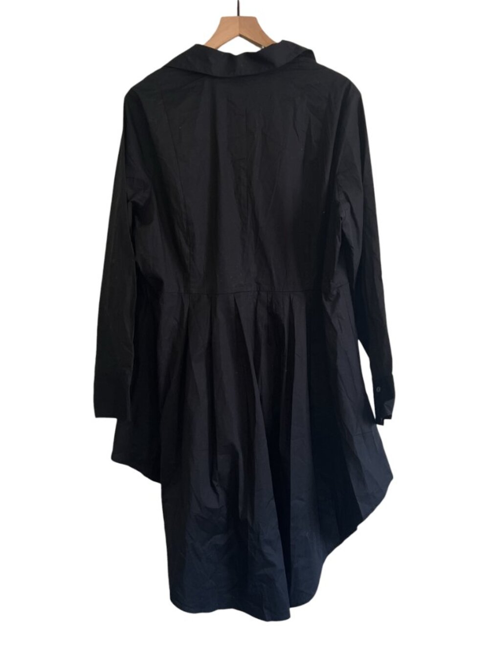 NWT Lane Bryant Black Extreme Peplum Button Down Tunic Shirt - Picture 5 of 6
